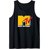 MTV Retro Eighties Neon Primary Color Pop Art Logo Tank Top