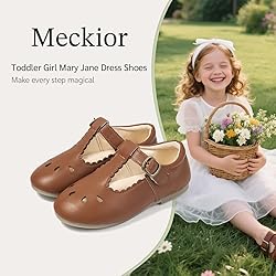 Meckior Toddler Little Girl Easter Mary Jane Dress