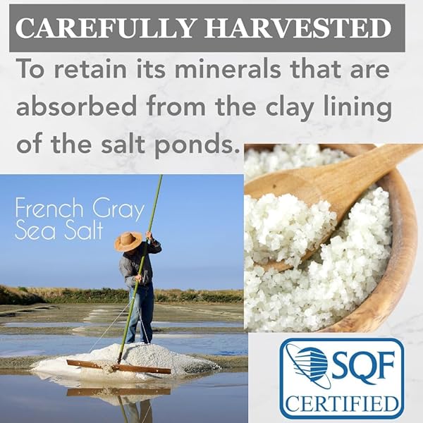 ALL GOODS MINERAL GREY SEA SALT – COARSE 12OZ, 82 MINERALS, FRENCH GRAY SALT HAND-HARVESTED, LES GUÉRANDAIS, UNREFINED.