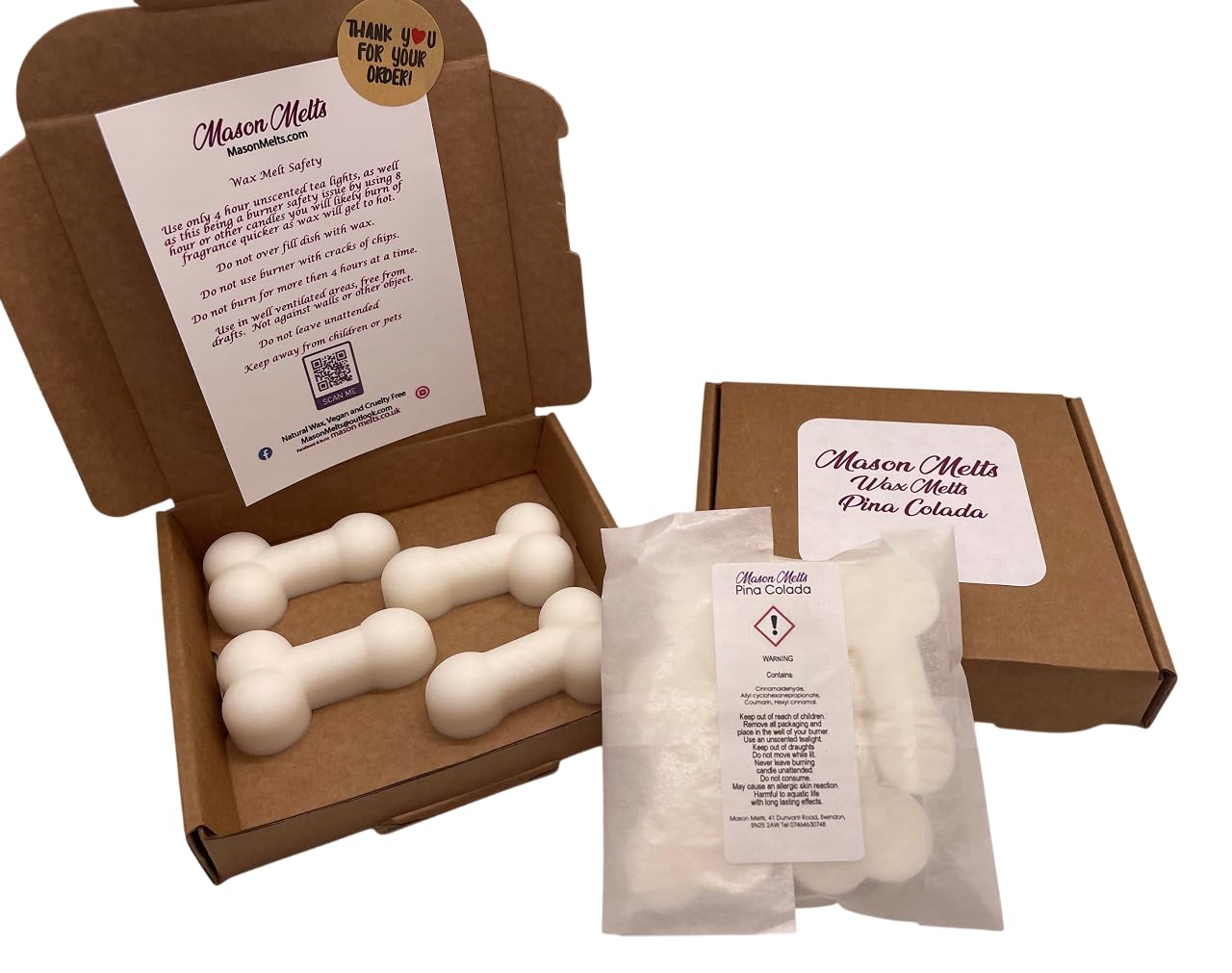 Pina Colada Wax Melts Willies (x4) Lime & Coconut | Highly Scented | Natural Wax | Handmade