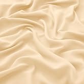 VACVELT Champagne Chiffon Fabric by The Yard, 3 Yards, 60 Inch | Pure Polyester Chiffon, Pre-Cut Fabric, Sheer Lightweight, For Wedding Draping Dress Sewing DIY, Machine Washable