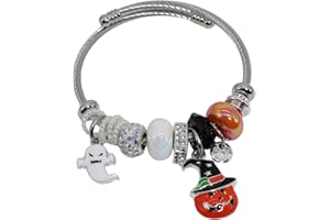 QMWKVNC Charm Bracelets for Girls,Exquisite Cute Cartoon Friendship Silver Bracelets Stainless Steel Bangle, Girls Jewelry Suitable for Holiday Gifts and Birthday Gifts