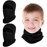 2 Pack Kids Balaclava Face Mask for Boy Girl, Winter Hat Ski Mask for Cold Weather, Windproof Face Warmer for Skiing Cycling