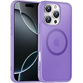 Temdan for iPhone 16 Pro Case, Compatible with Magsafe, Anti-Yellowing, Military-Grade Protection, Shockproof Slim Magnetic Phone Case Cover, Light Purple