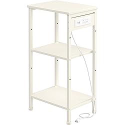 Asgolion Tall End Table with Charging Station, 3