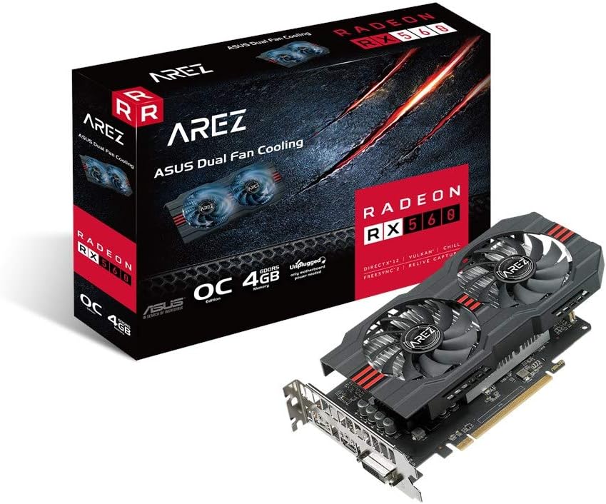ASUS AREZ -RX560-O4G-EVO Radeon RX 560 4 GB GDDR5 - Tarjeta gráfica ...