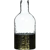 Mud Pie Large Glass and Gold Vase