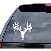 DiamondCutStickerz Deer Buck Antlerss Hunting Decal Sticker Car Truck Motorcycle Window Bumper Laptop Wall Decor - Size (05 Inch / 13 Cm Tall) - Color White (Matte Finish)