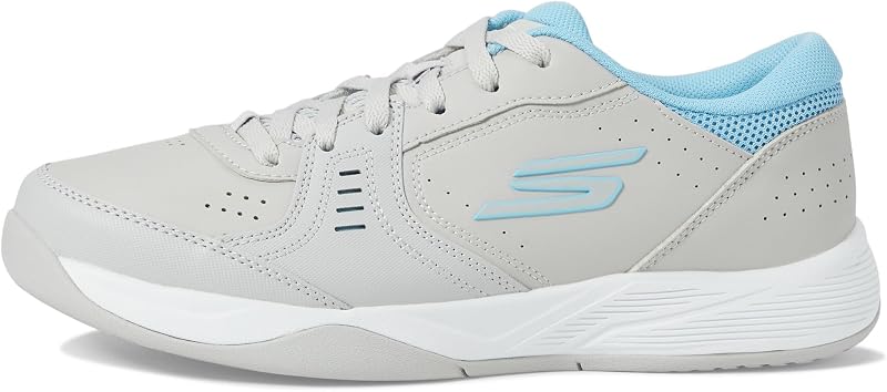 Viper Court Smash - Tenis Deportivos de Pickleball para Interiores y Exteriores, Ajuste Relajado, Gris, Azul, 37 EU