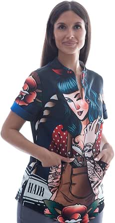 Uniforme Sanitario Mujer Ropa Trabajo Pijama Medico Casaca Enfermera  Estetica Peluqueria Veterinaria Hospital Limpieza y Empleada Hogar  Antilejía y No Destiñe - Casaca Mirta Mujer: Amazon.es: Ropa