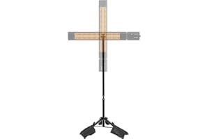 PowerScale Adjustable Multifunctional Tripod Stand – Compatible with Outdoor/Patio Heaters and Other Equipment, Extendable Design, Easy Assembly & Storage, Includes 3 Stability Sandbags, Black