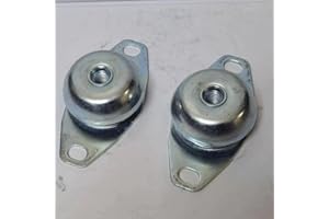 Jinlanonly 2pcs M12 Bell Type Vibration Mounts,Compression-Shear Cup Mount, Vibration Damper, Isolators Rubber Mounts, Shock Absorber Damper Bracket Anit Vibration Pad Bell Mount Feet, JLO60