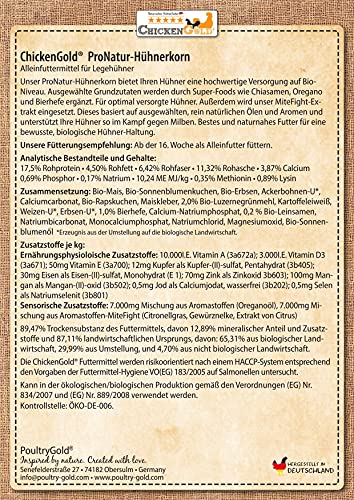 ChickenGold ProNatur-Hühnerkorn 10kg - Hühnerfutter Pellets - Bio Legekorn Biofutter - sojafrei – Bild 7