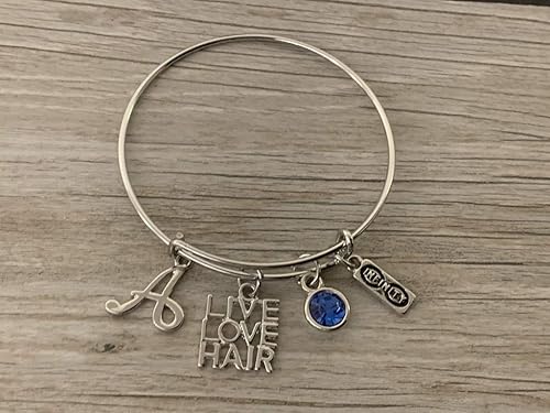 Amazon Com Personalized Live Love Hair Charm Bracelet With