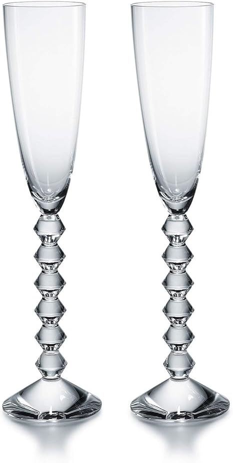Amazon Com Baccarat Crystal Vega Flutissimo Flute Clear Set Of 2 Champagne Glasses