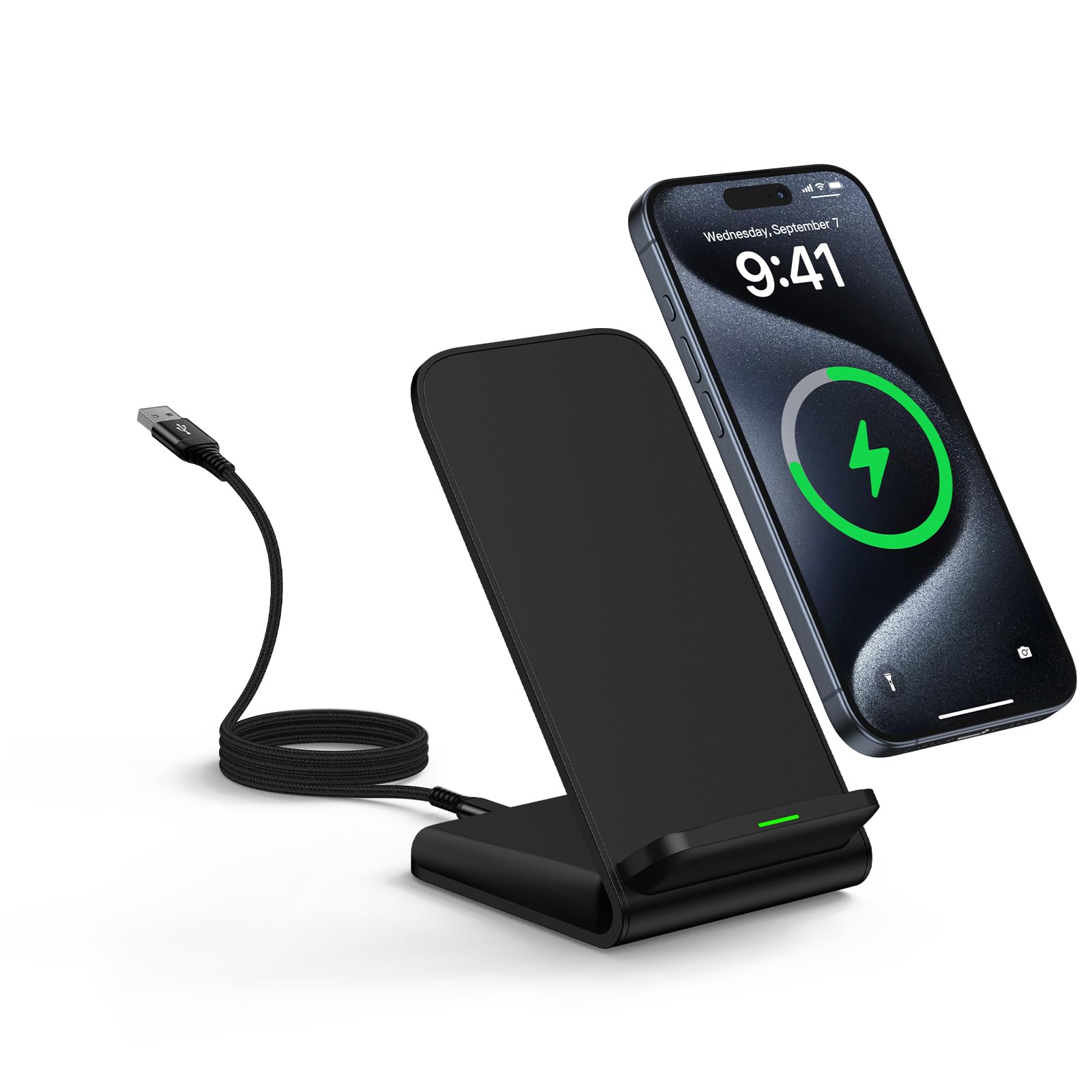 Google Pixel 9 Wireless Charger Stand Fast Charging for Pixel 10 Pro XL 10A 9A 9 Pro XL Fold 9 8A 7A 8 7 6 Pro,15W Phone Wireless Charger Station for Samsung Galaxy S25 S24 S23 S22 S21 S20 Ultra FE