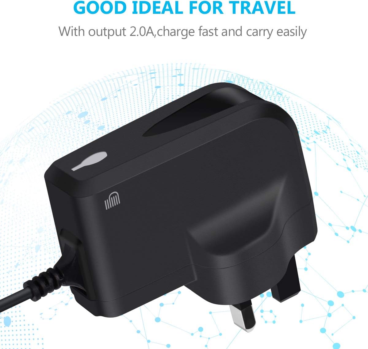 AMEEGO 2A Type-C UK Mains Charger for Fast Charging - Compatible with Samsung, LG, Google, and Other USB Type-C Devices - Image 5