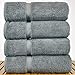 Chakir Turkish Linens Premium Cotton Absorbent Turkish Towels (Bath Towel - Set of 4, Gray)