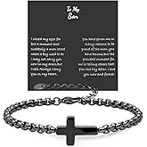 72ore Cross Bracelet for Men Faith Bracelet Chain Bracelets for Men Jesus Jewelry God Chain Black Jesus Gifts