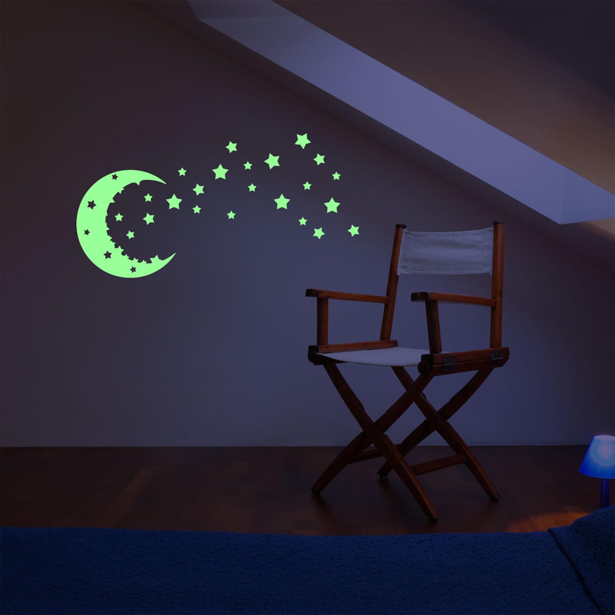 Moon and Stars Glow-in-The-Dark Stickers – 25 x 25 cm