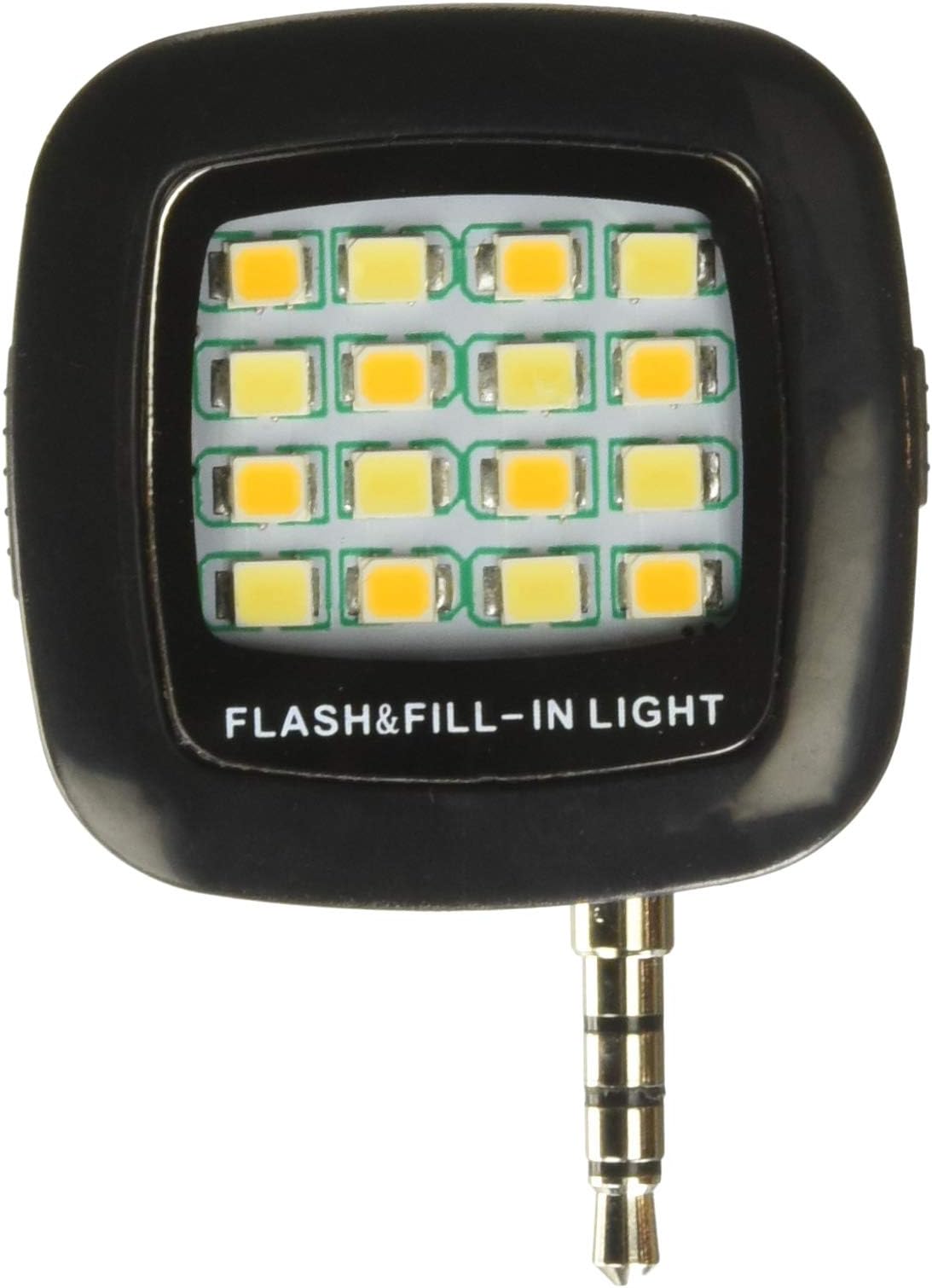 16 Led Flash Light For Cellphone Selfie Portable Mini Dimmable Enhance Flash Light For Iphone And Samsung Cellphone Camera Night Using Flash Light 16 Led Pocket Spotlight (White)