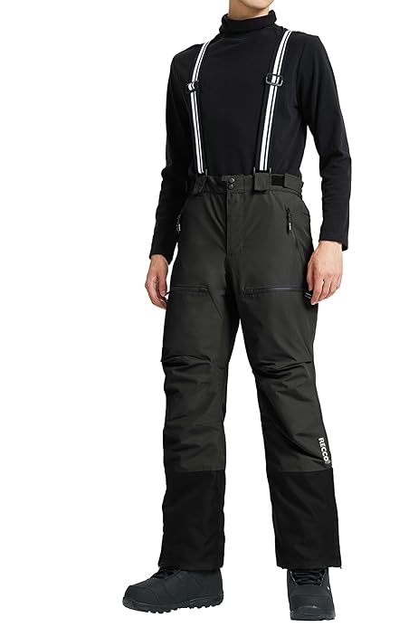 Pantalones Trekking Hombre Pantalón De Nieve Con Peto Para Hombre