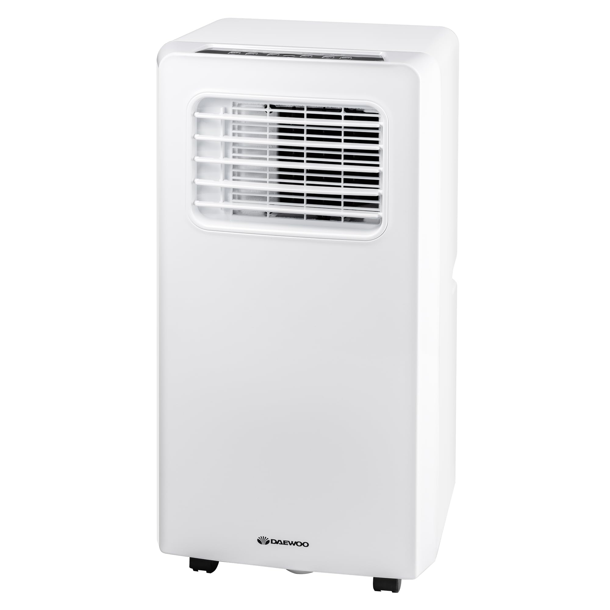 Daewoo 9000 BTU Portable 3-in-1 Air Conditioning Unit with LED Display, Remote Control, 24hr Timer, 2 Fan Speed Settings for Home/Large Office-White