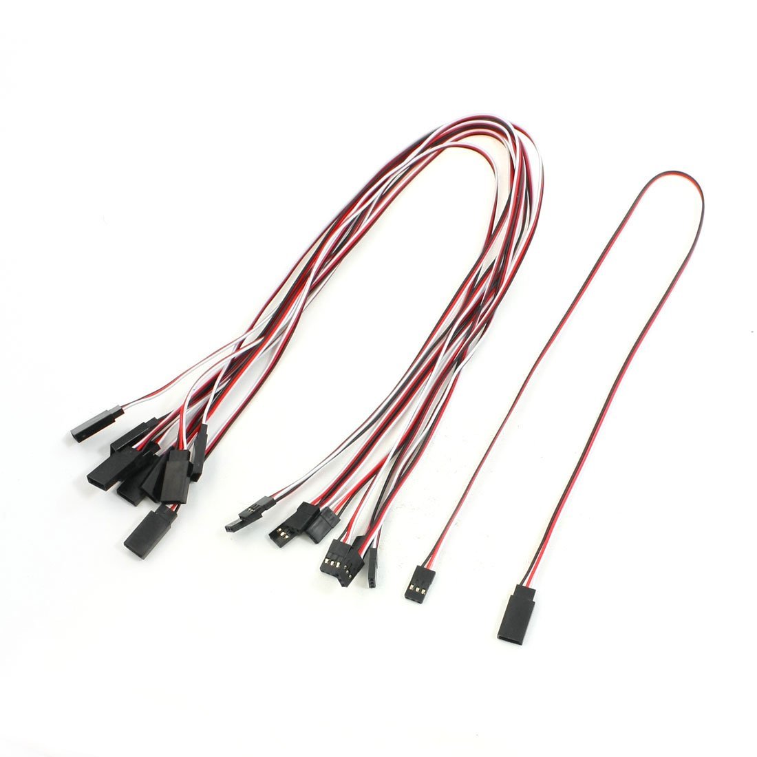 sourcing map 10 Pcs 3 Pin Male to Female RC Servo Extension Cord Cable 50cm Length