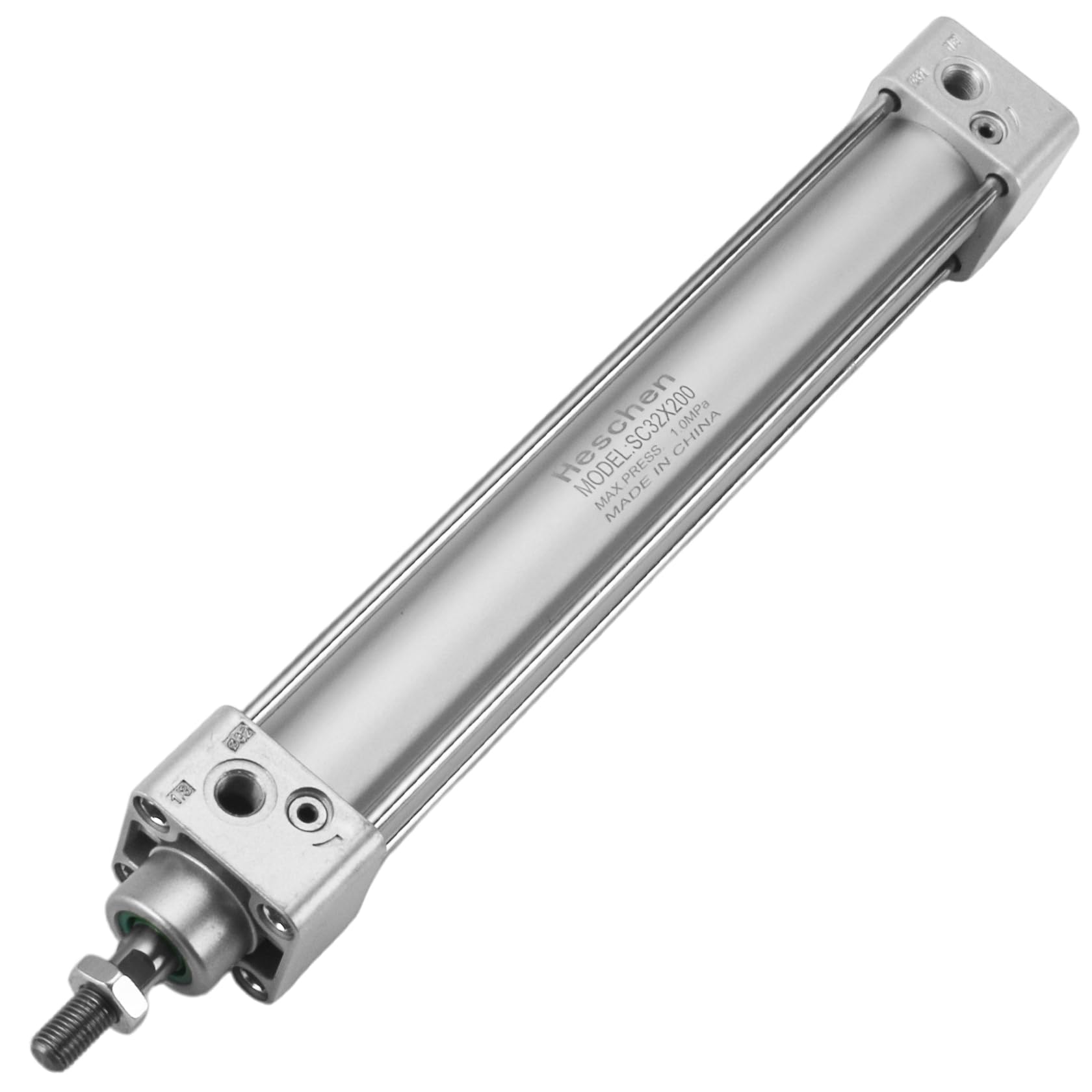 Heschen Pneumatic Standard Cylinder SC 32-200 PT1/8'' Port, 32mm Bore, 200mm Stroke, Single Rod Double Action