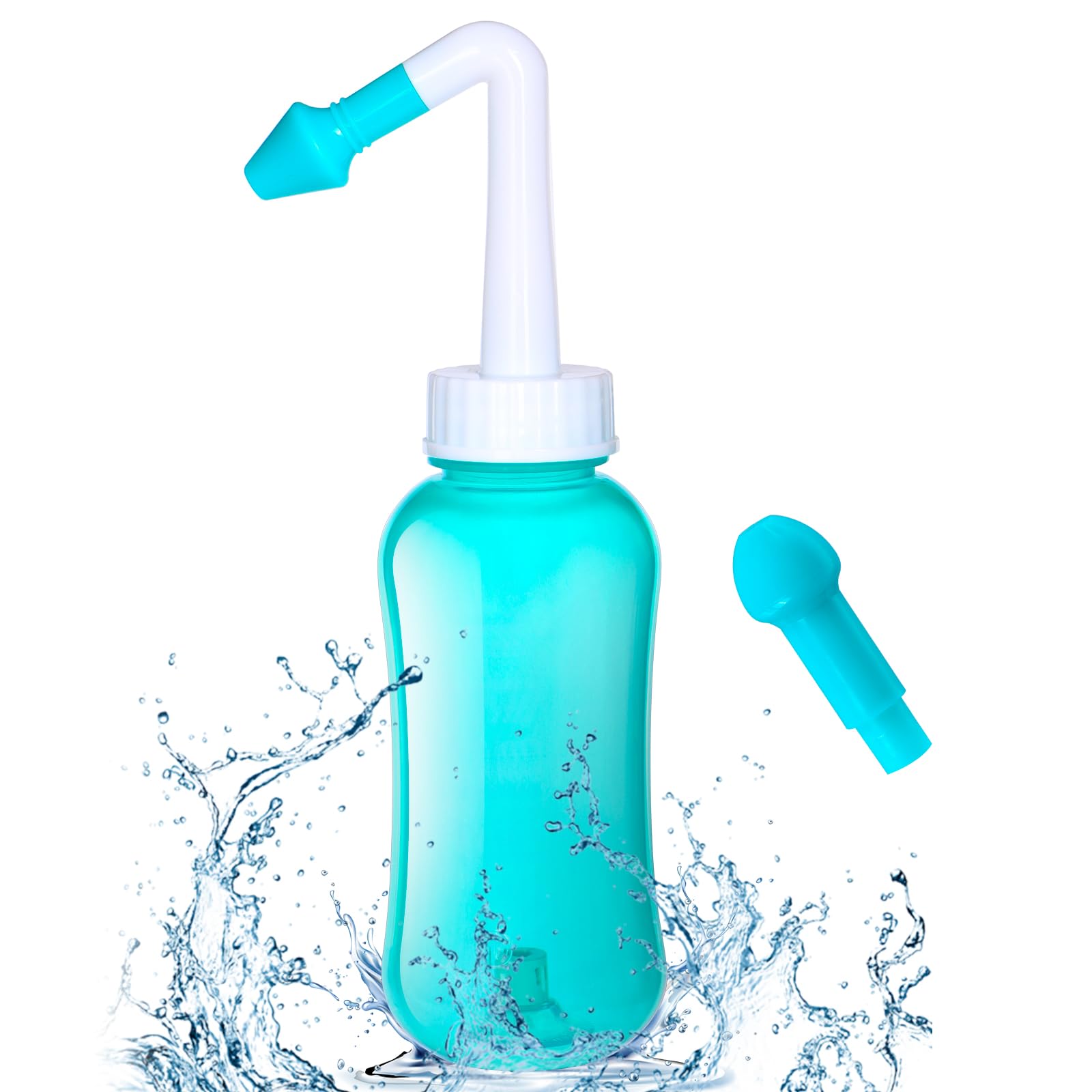 Neti Pot Sinus Rinse Kit Nose Wash Cleaner Pressure Rinse Nasal Irrigation for Adult & Kid BPA Free Sinus Rinse Bottle 300ML