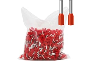 Fidioto AWG18 1000pcs Wire Ferrules Terminals, AWG18 Terminal Connector Wire Insulated Cord Pin Ends Terminals for Electric, Industrial, Chemical Industry, Power Control System, etc.