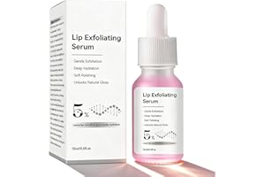 PHA 5% Exfoliating Lip Serum, Gentle Overnight Lip Exfoliator & Hydrating Serum, Hydrating Lip Care for Soft, Smooth, Natural