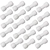 20 pcs 1/4" OD to 1/4" OD push fit straight union quick connector for RO water system push to connect tube