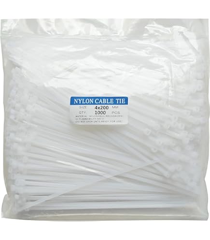 Hmrope 100 Bridas De Plástico De Alta Calidad Transparentes Con Resistencia A La Tracción De 50 Libras, Color Blanco, Resistentes, De 12 Pulgadas, Para Interiores Y Exteriores