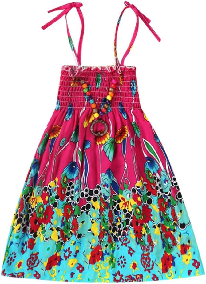 Infantile Bebe Vetements Vestidos Floral Boheme Plage Bretelles Robe Robe Pour 2 3 Ans Princesse Lucog Robe Fille Pas Cher Enfants Vetements Chic Ete Ceremonie Anniversaire Robe Bebe Bebe Fille 0 24m