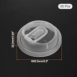 uxcell Disposable Coffee Cup Lids, 50 Count 90mm
