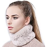 Lupidyyxun Real Rabbit Fur Headband Scarf for Women Knitted Womens Fur Neck Warmer Fur Hat