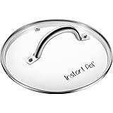 Instant Pot Tempered Glass Lid, 9.1-In, 6-Qt, Cooking Pot Lid, Stainless Steel Handle and Rim, Clear