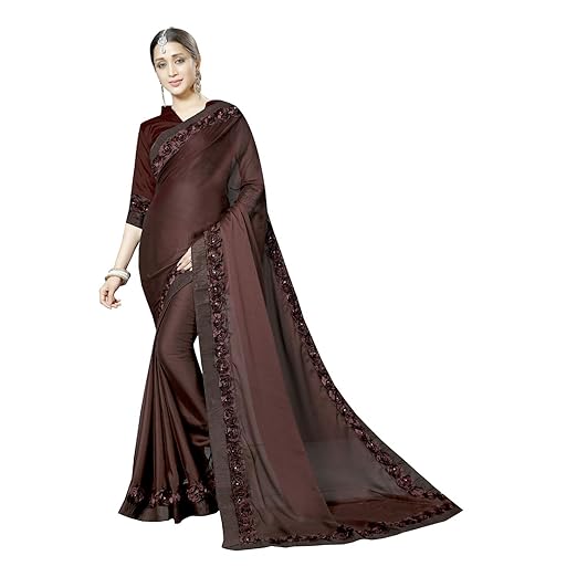 Womens Banarasi Georgette Saree With Blouse Piece