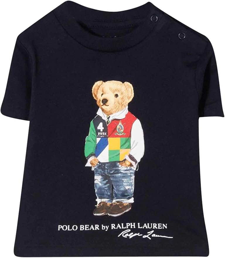 Polo Ralph Lauren Maglietta blu orso 320838244003 Maglietta blu