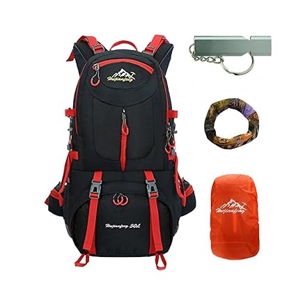 caxece 40L 50L 60L Trekkingrucksack Unisex zum Urlaub Reise Tagestouren Wandern Fahrrad Beigsteigen Klettern Sport Camping mi