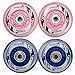 Xino Sports Inline Skates Replacement Wheels - LED Illuminating Lights, Durable and Long-Lasting, High-Quality Bearings Included, Pack of 2, 70 mm (Blue)