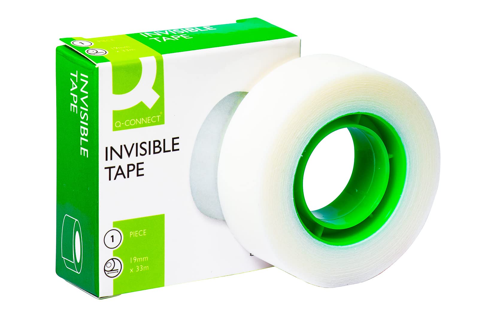 Self-Adhesive Tape Q-CONNECT Matt 19mm 33m / Small Office Accessories/Type-Office/Kind-Matte/Material-PP/Colour-Transparent/Thickness (mm)-N.a. / Size-19/33mm/m/Width (mm)-19