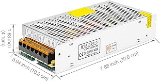 BTF-LIGHTING DC5V 20A 100W Aluminum Power Supply for WS2812B APA102 LED8806 WS2801 SK6812 LED Strip Modules Light