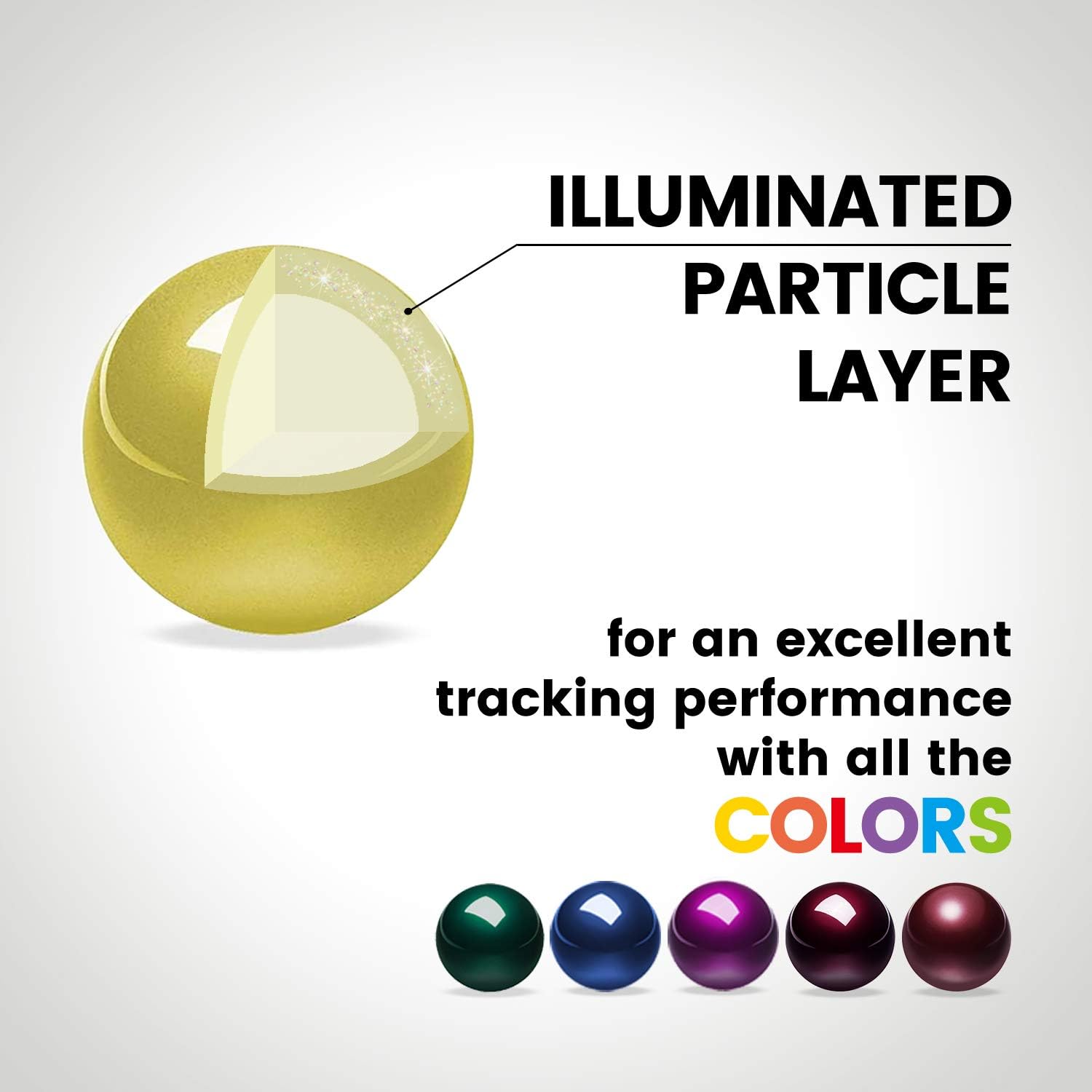 Perixx PERIPRO-303 Small Trackball, 1.34 Inches Replacement ball for Perimice and M570, Glossy Yellow, Bright Yellow, 34 mm - Image 3