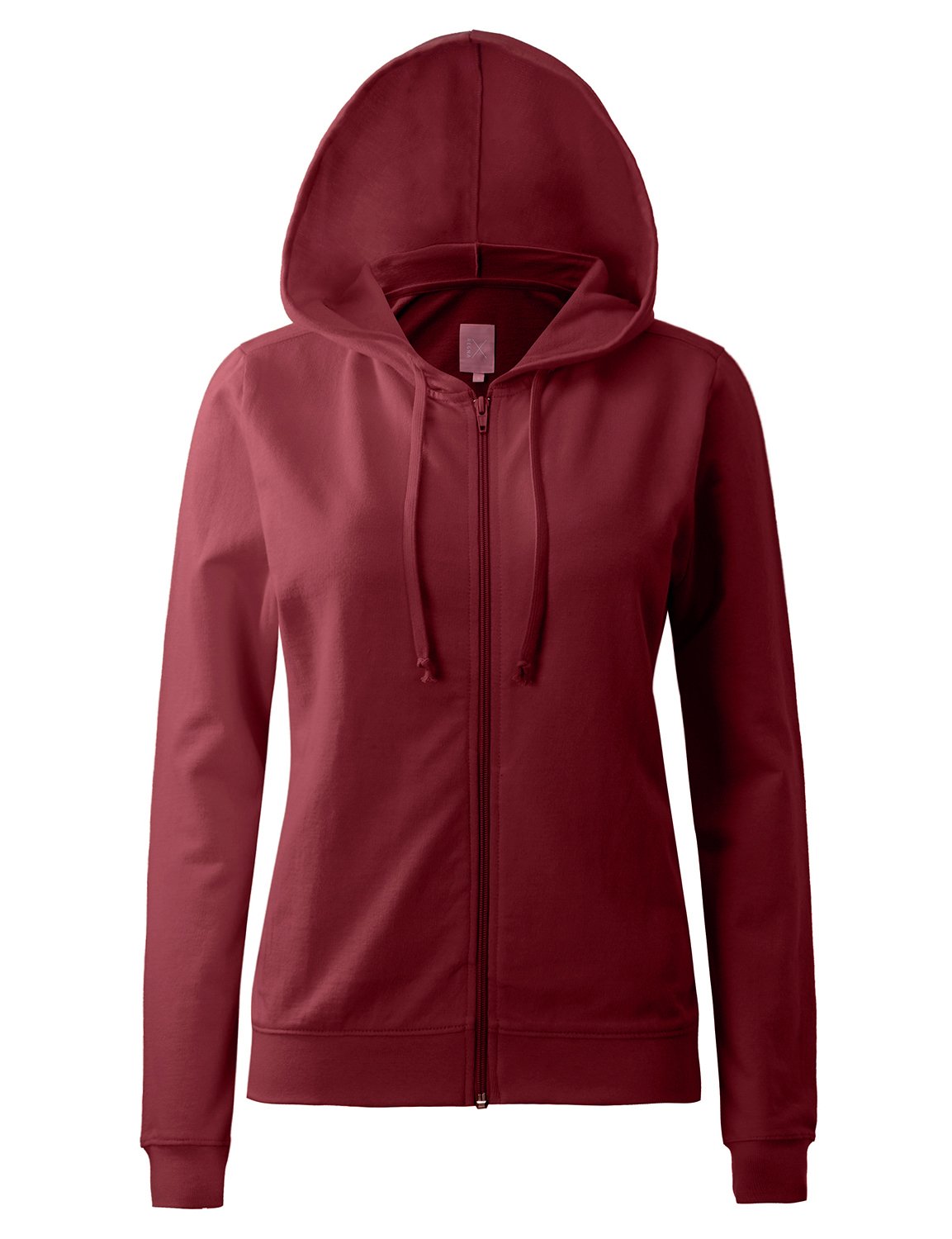 red zip up hoodie womens