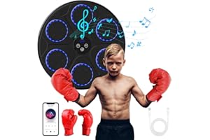 SGULNF Gift for Kids, Music Boxing Machine, Music Punching Machine Toy for Child, Music Boxing Machine for Kids, Wall Mounted Boxing Pad with Gloves, X'Mas Gift