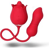 2026 Summer Upgraded Version Sensory Toys for Adults Silicone Sucker 20 Mode 10 Insert 10 Suck Waterproof Double Motor Couple Games Adult Bedroom (Red2)