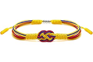 HARACRAFT Infinity Country Proud Bracelet, Forever Country Flag Color Tibetan Bracelet, Surfer String Wrap Bracelet for Men, Women, Forever Friendship, Luck and Protection