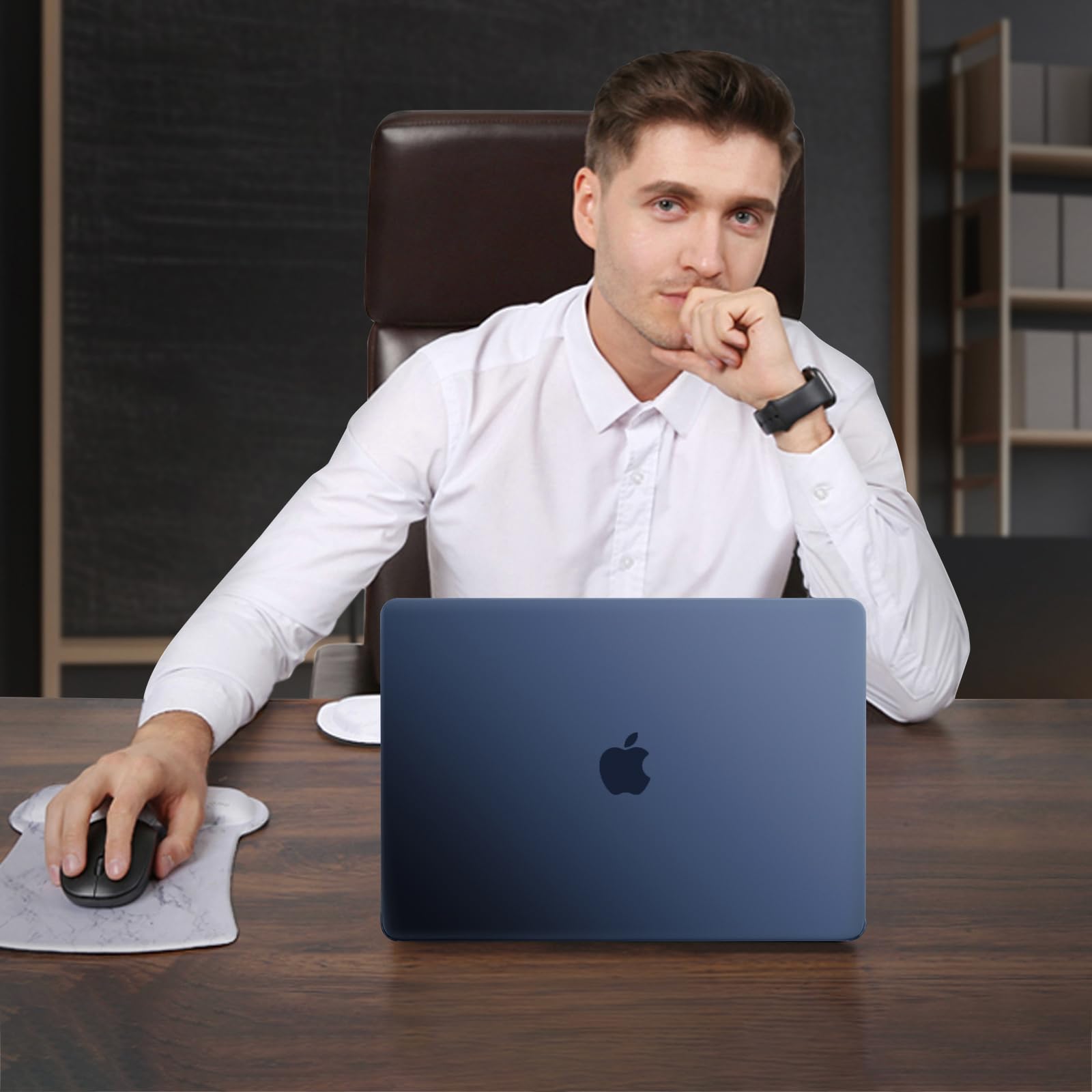 MOSISO Compatible MacBook Pro 13 Inch Case M2 2024-2016 A2338 M1 A2251 A2289 A2159 A1989 A1708 A1706 Ultra Thin Slim Natural Original Color Protective Case Plastic Hard Shell Cover (Midnight Blue)